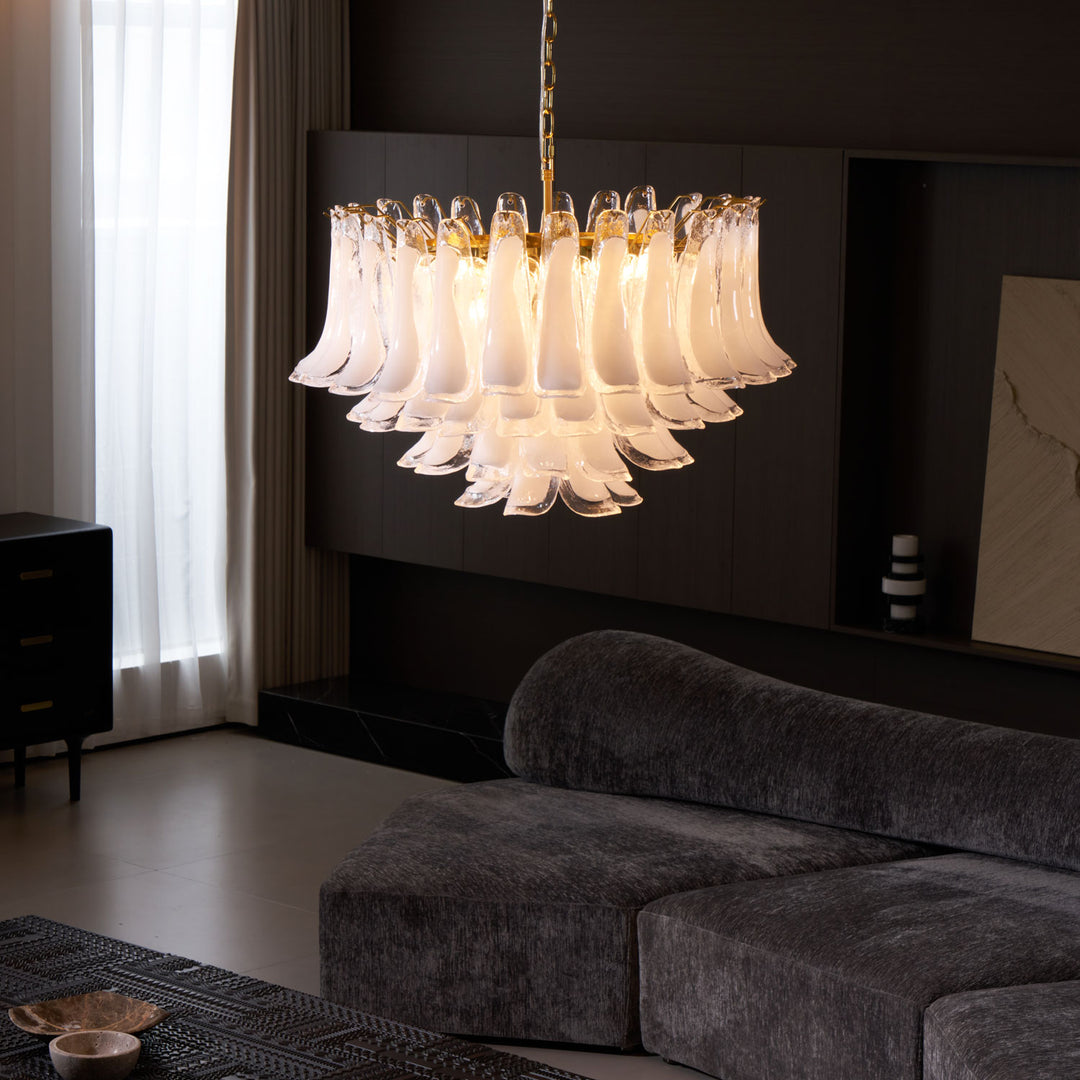 Fiora Pink Glass Chandelier - Vakkerlight