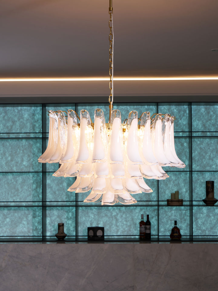 Fiora Pink Glass Chandelier - Vakkerlight