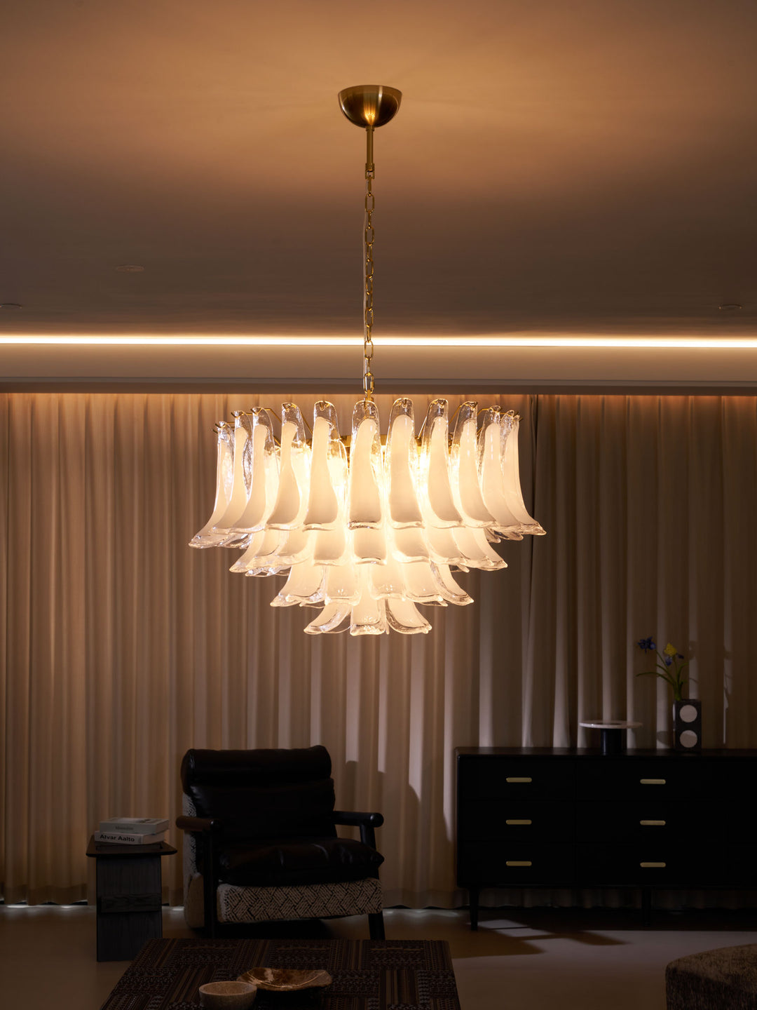 Fiora Pink Glass Chandelier - Vakkerlight