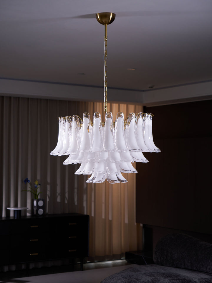 Fiora Pink Glass Chandelier - Vakkerlight
