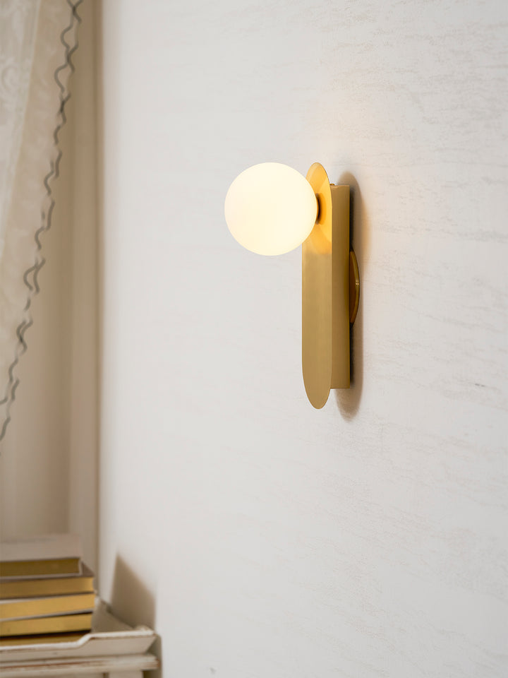 Flat Base Globe Sconce