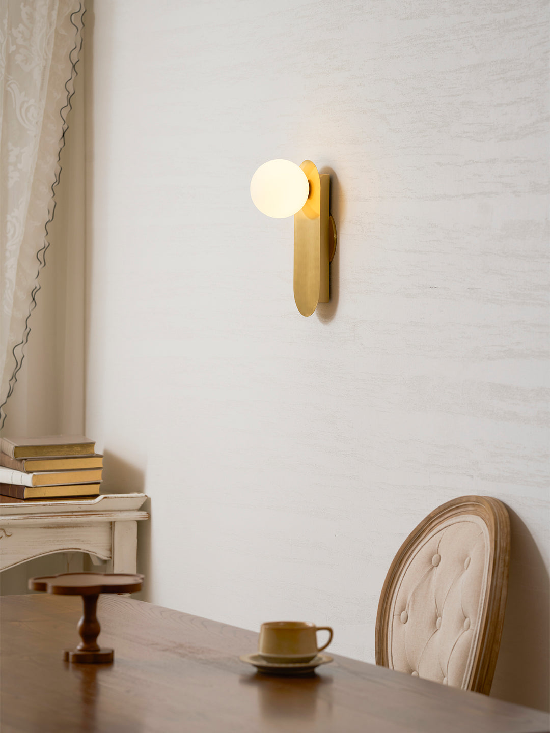 Flat Base Globe Sconce