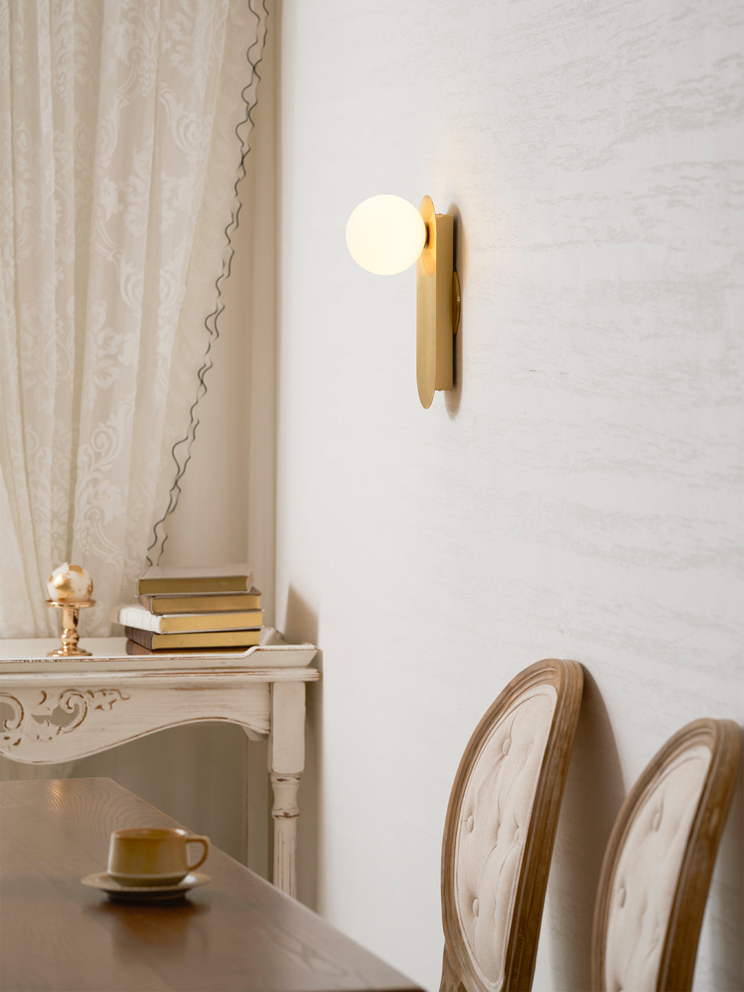 Flat Base Globe Sconce