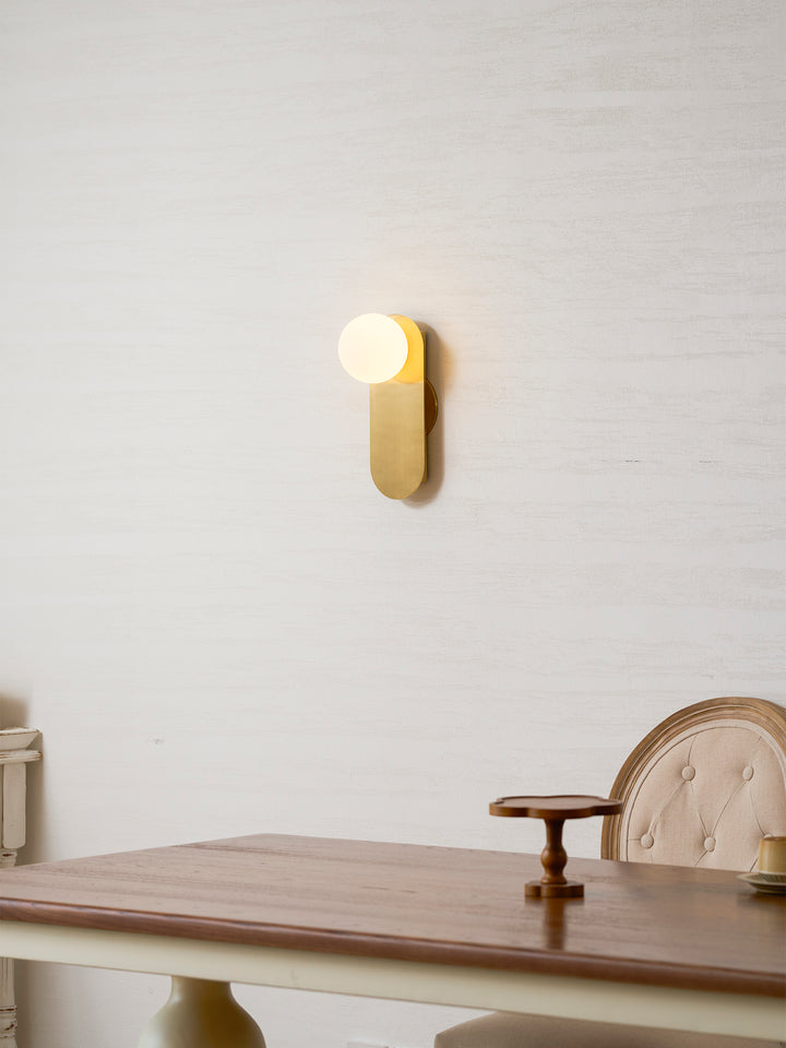 Flat Base Globe Sconce