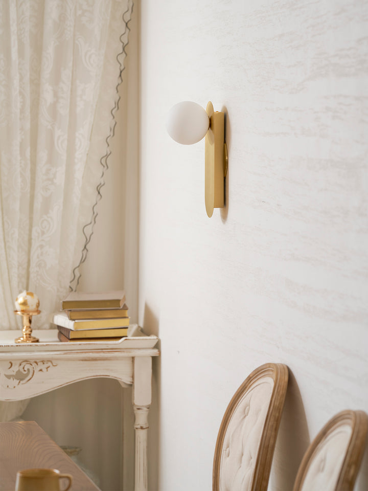 Flat Base Globe Sconce