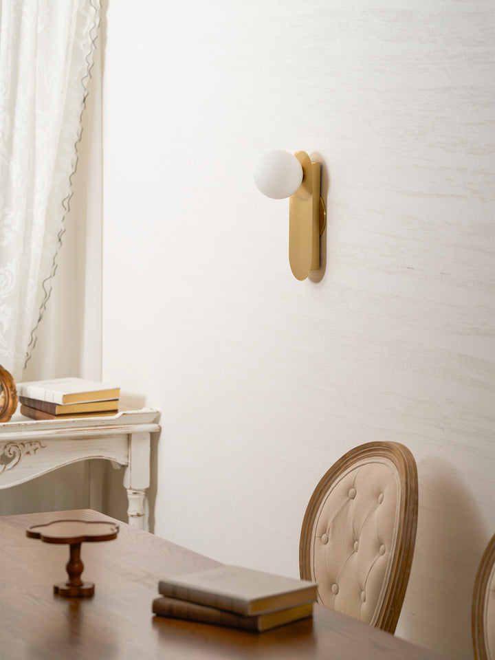 Flat Base Globe Sconce