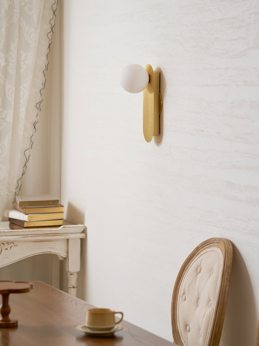 Flat Base Globe Sconce