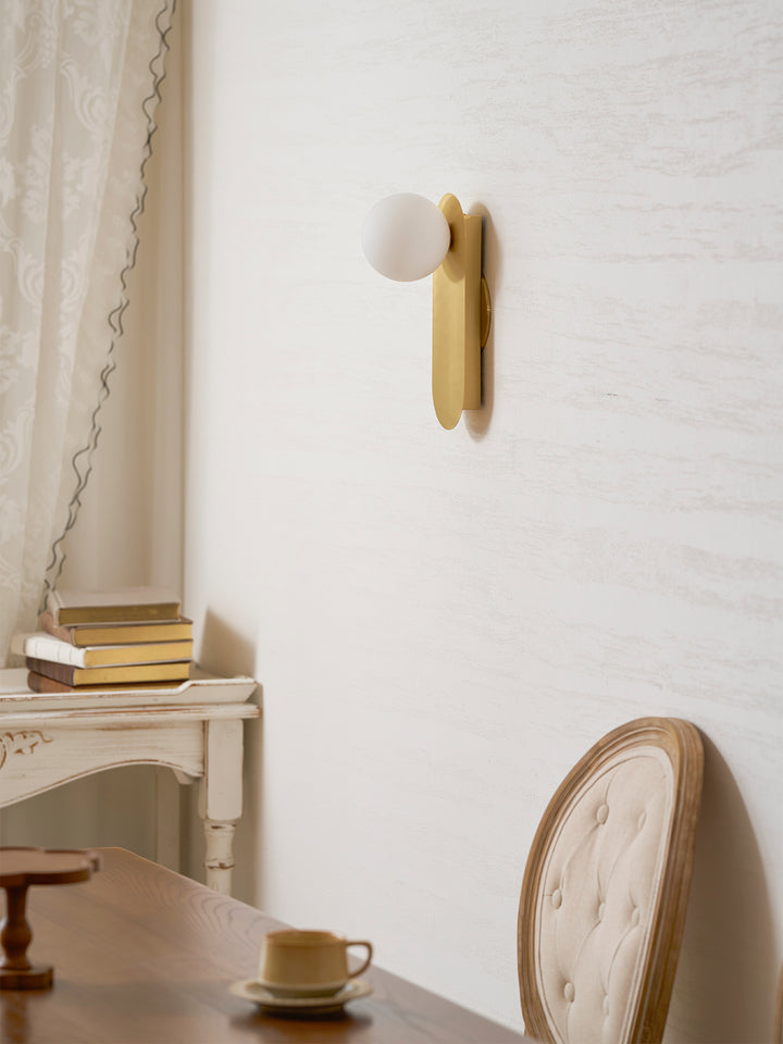 Flat Base Globe Sconce