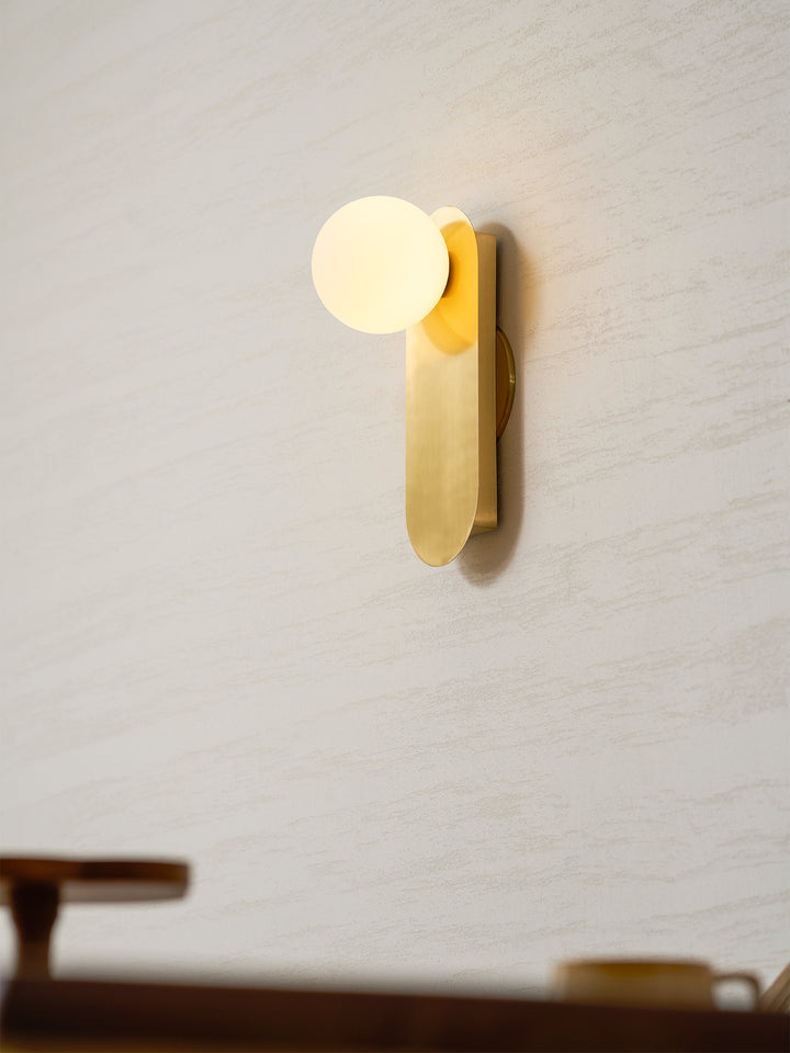 Flat Base Globe Sconce