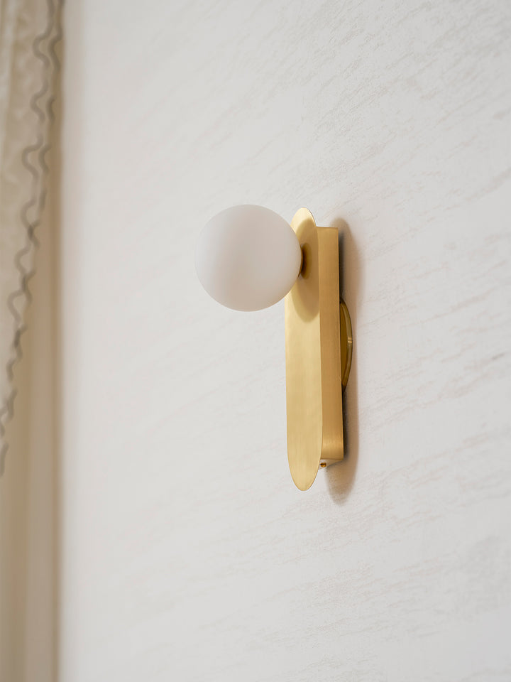 Flat Base Globe Sconce