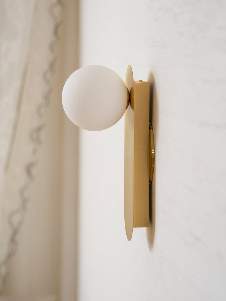 Flat Base Globe Sconce