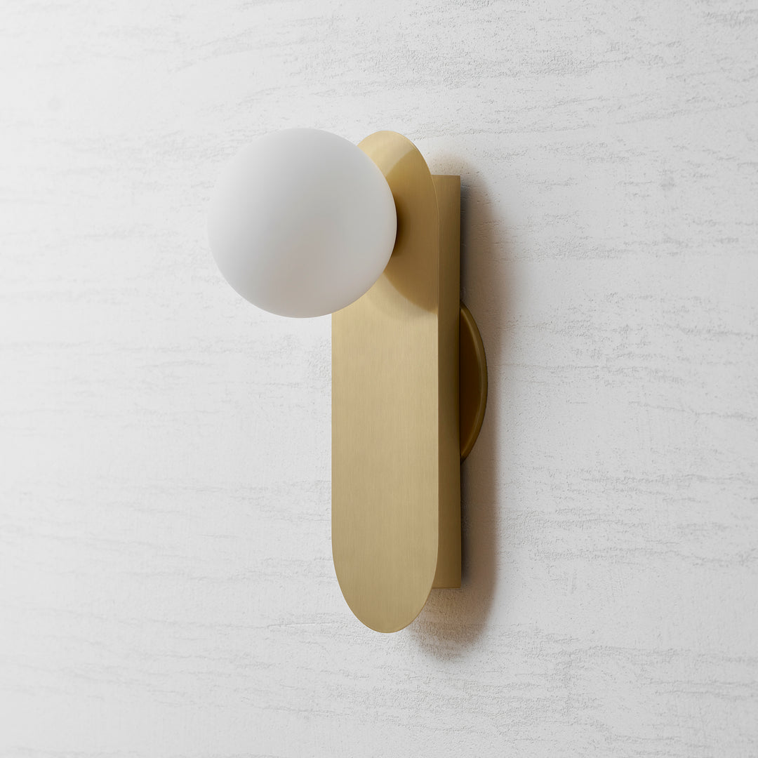 Flat Base Globe Sconce