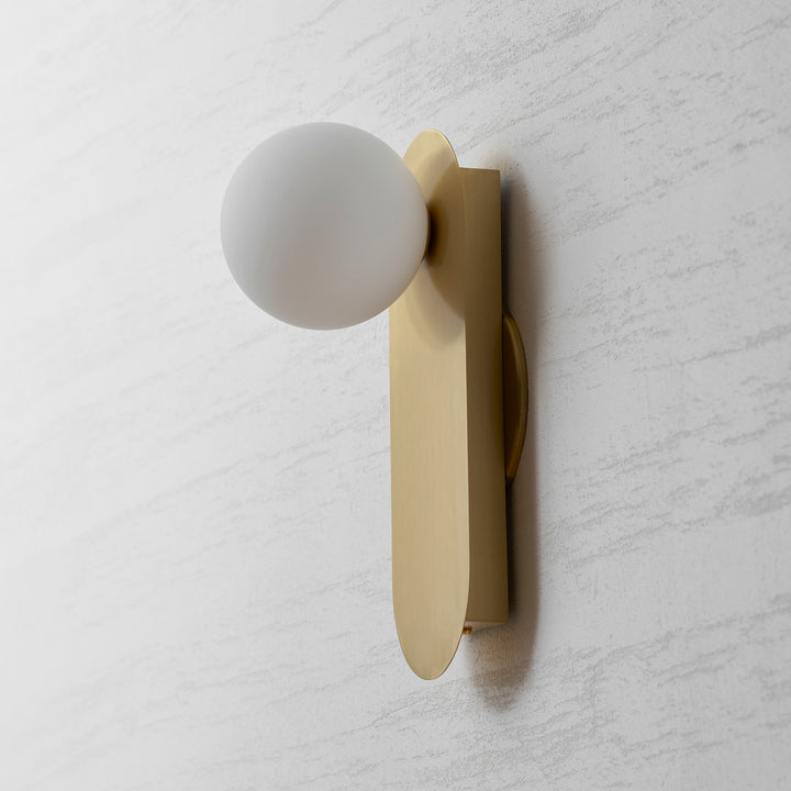 Flat Base Globe Sconce