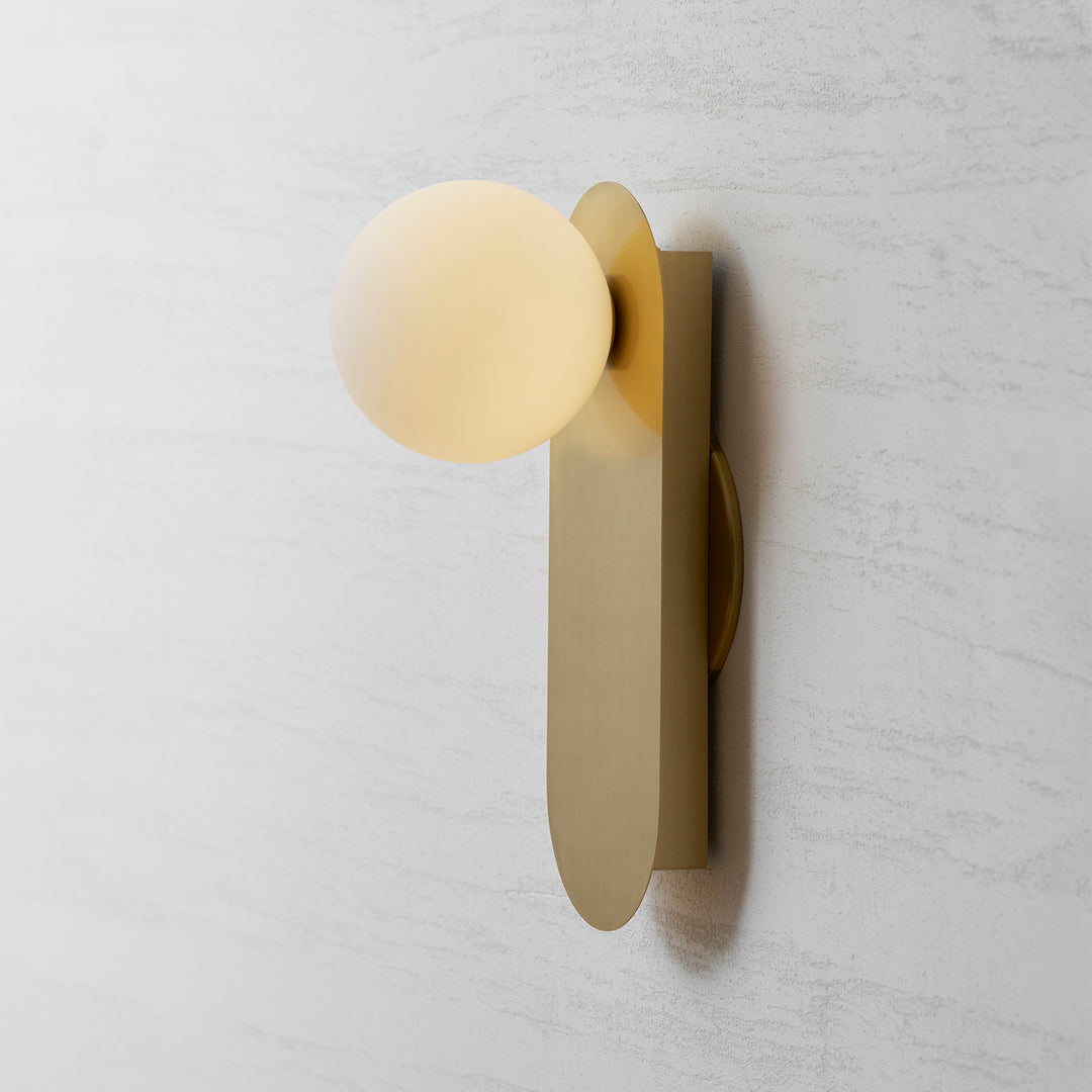 Flat Base Globe Sconce