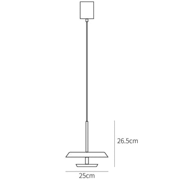 Luminaria colgante plana — Dimension drawings 1