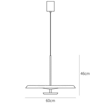 Luminaria colgante plana — Dimension drawings 3