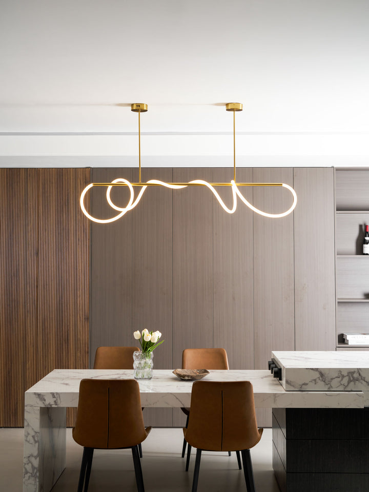 Flexible Linear Curve Chandelier - Vakkerlight