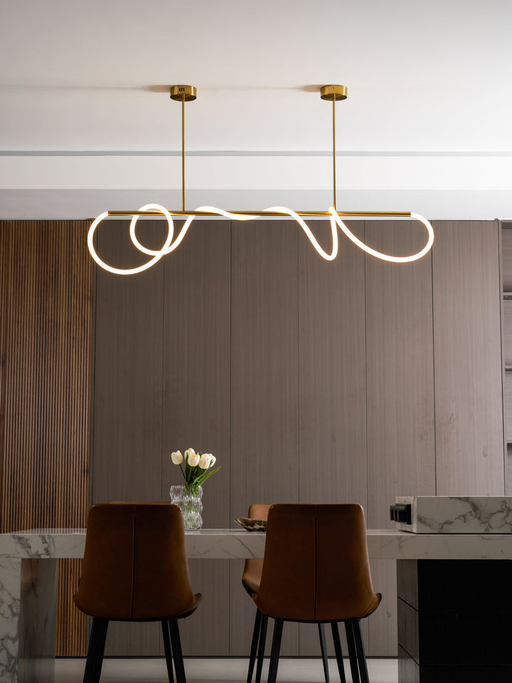 Flexible Linear Curve Chandelier - Vakkerlight