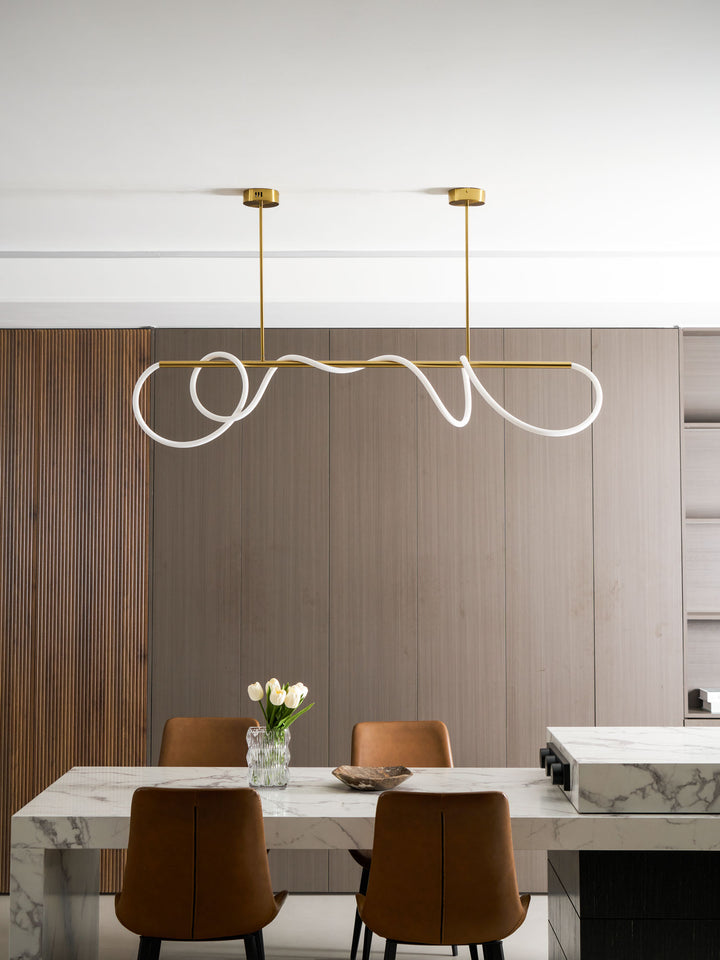 Flexible Linear Curve Chandelier - Vakkerlight