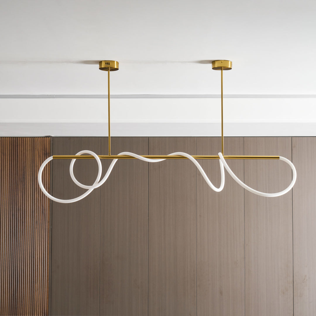 Flexible Linear Curve Chandelier - Vakkerlight