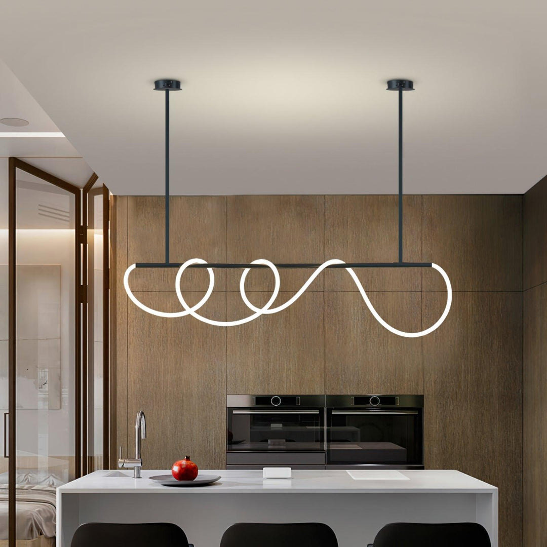 Flexible Linear Curve Chandelier - Vakkerlight