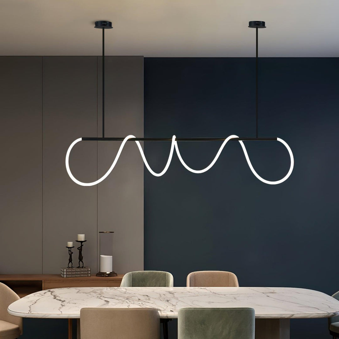 Flexible Linear Curve Chandelier - Vakkerlight