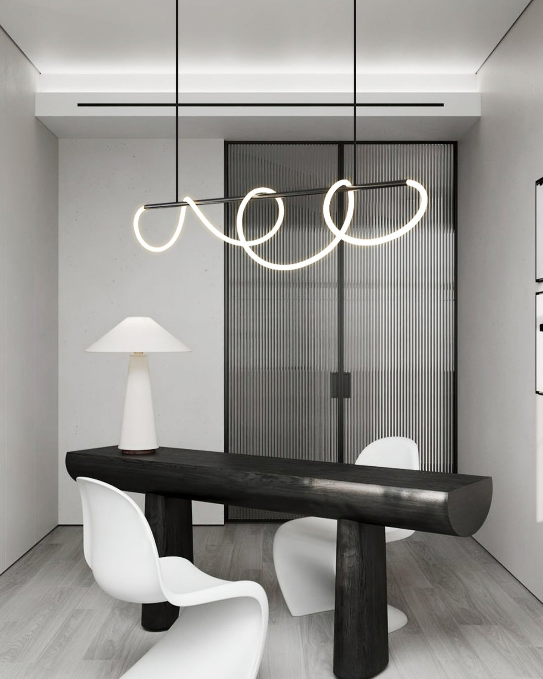 Flexible Linear Curve Chandelier - Vakkerlight