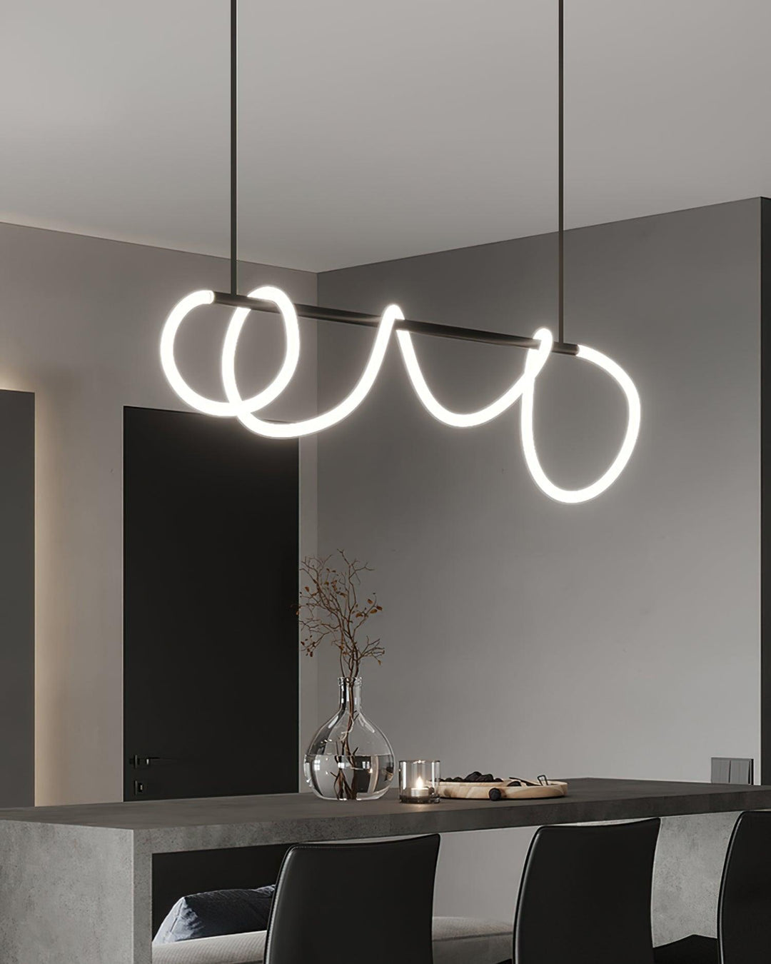 Flexible Linear Curve Chandelier - Vakkerlight