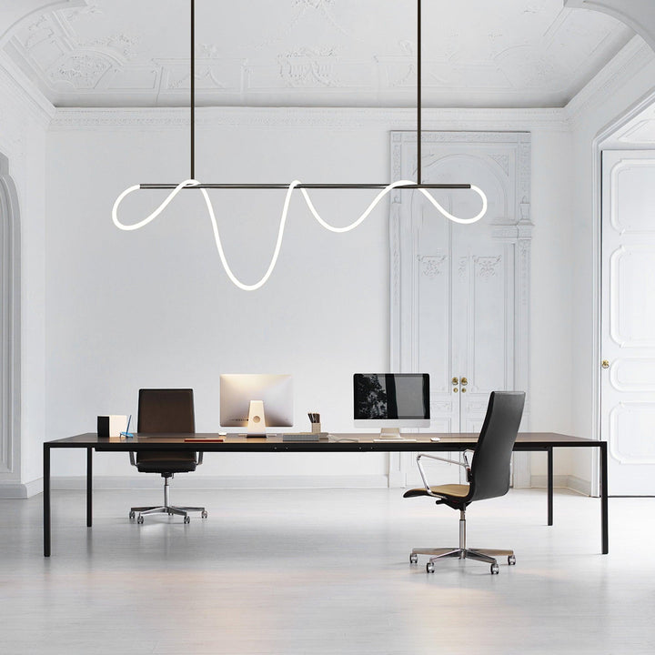 Flexible Linear Curve Chandelier - Vakkerlight