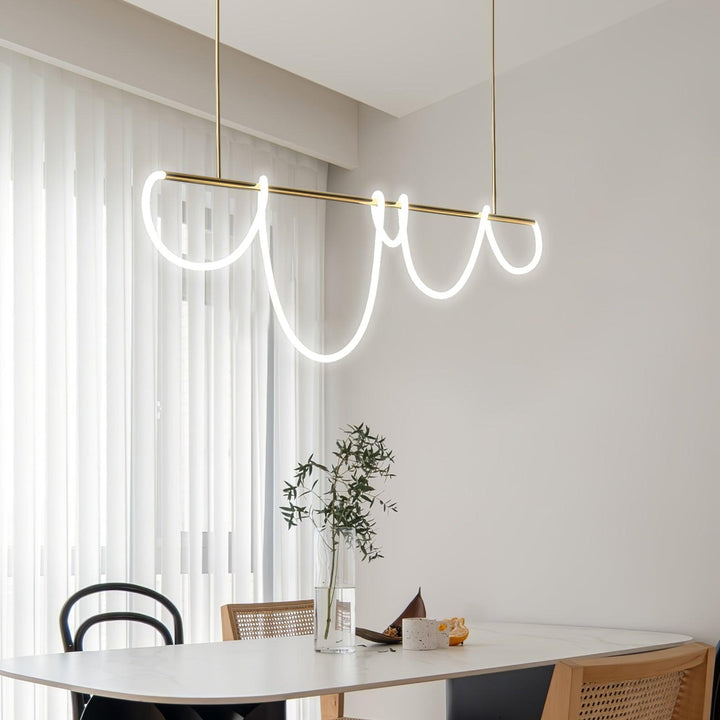 Flexible Linear Curve Chandelier - Vakkerlight