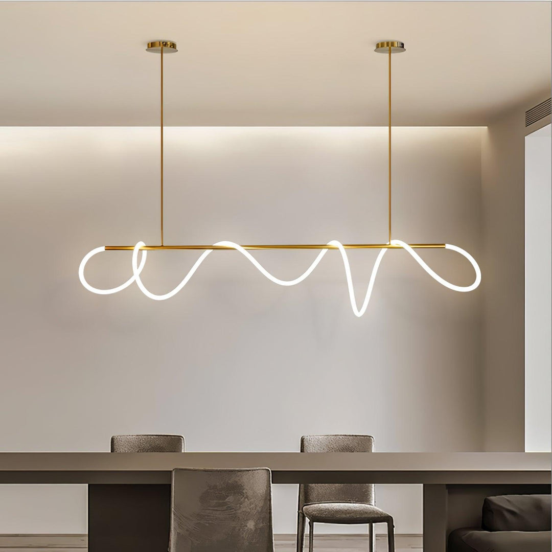 Flexible Linear Curve Chandelier - Vakkerlight