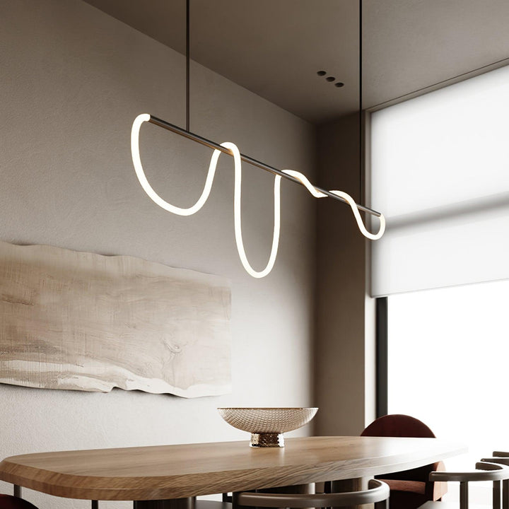 Flexible Linear Curve Chandelier - Vakkerlight