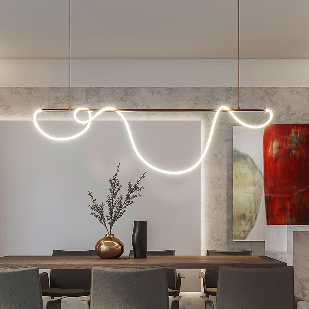 Flexible Linear Curve Chandelier - Vakkerlight