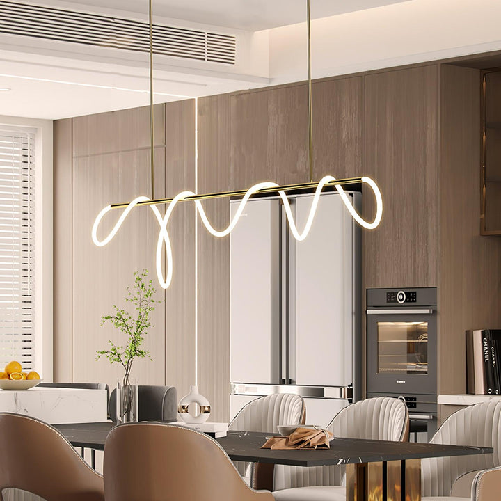 Flexible Linear Curve Chandelier - Vakkerlight