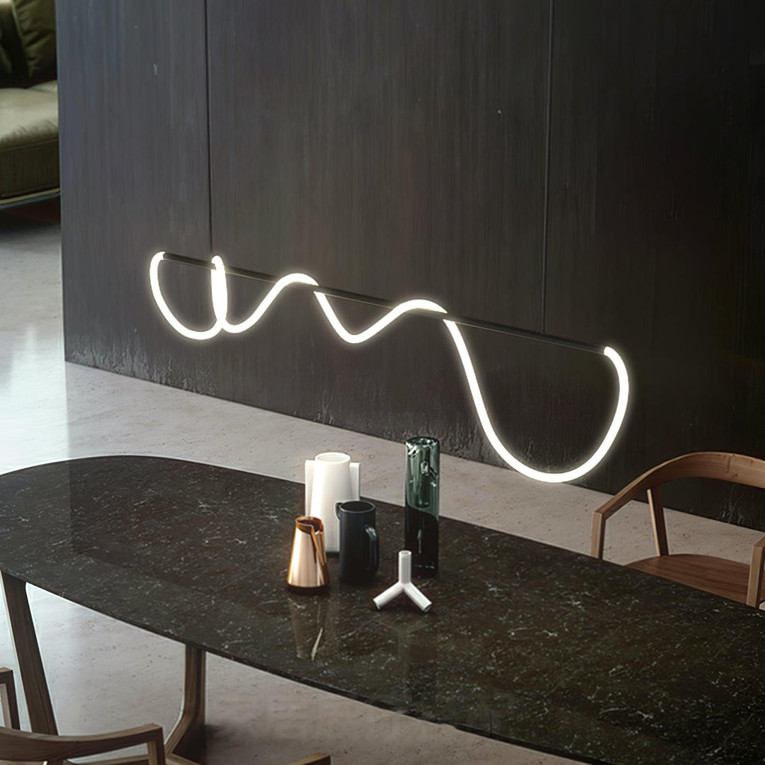 Flexible Linear Curve Chandelier - Vakkerlight