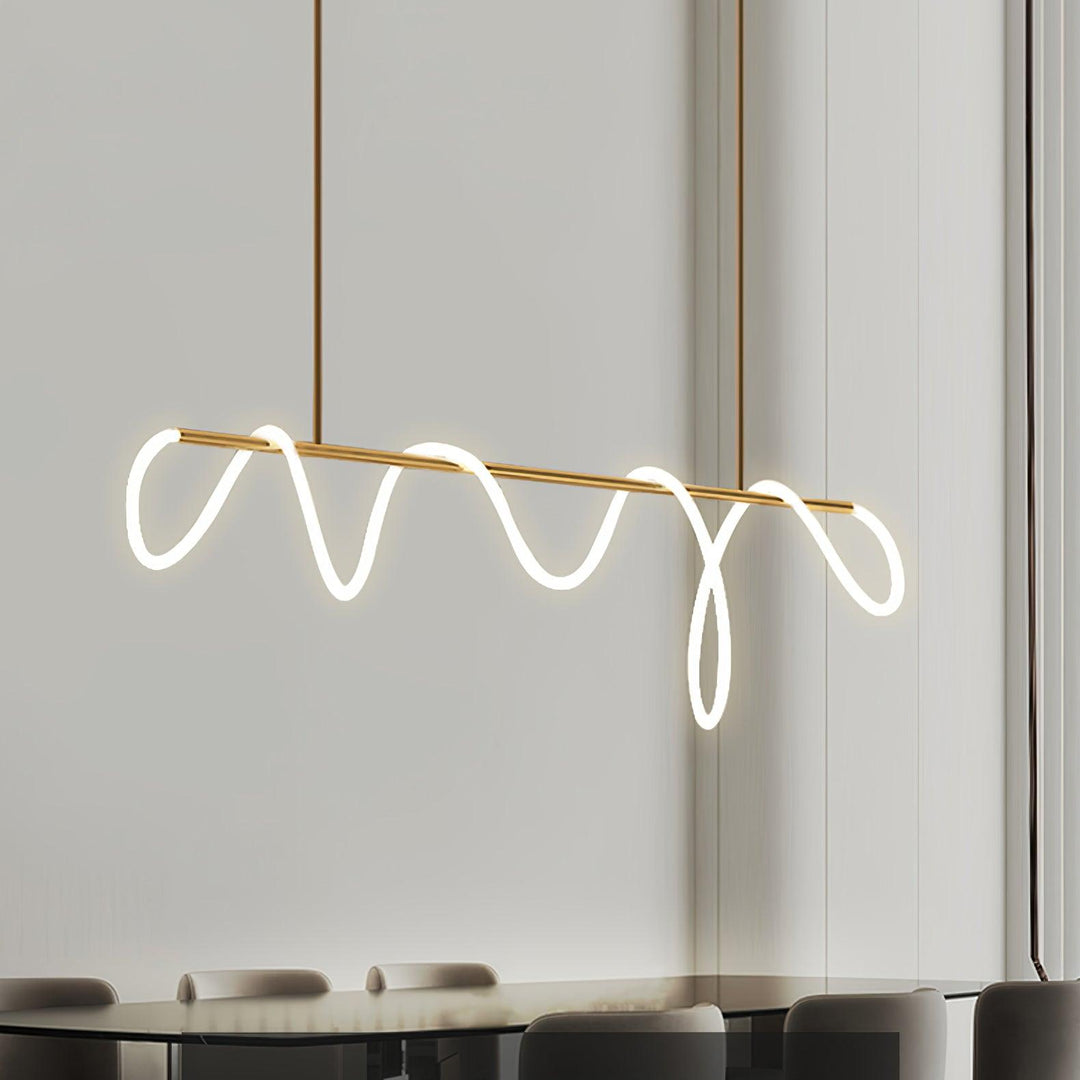 Flexible Linear Curve Chandelier - Vakkerlight