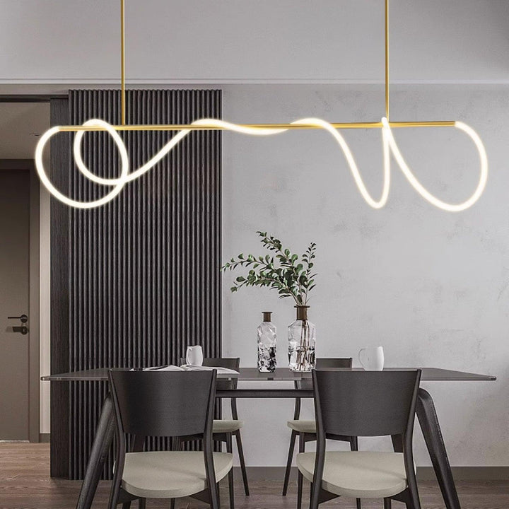 Flexible Linear Curve Chandelier - Vakkerlight