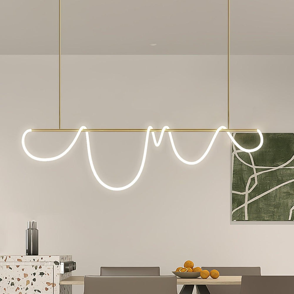 Flexible Linear Curve Chandelier - Vakkerlight