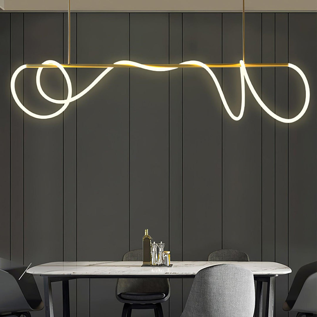 Flexible Linear Curve Chandelier - Vakkerlight