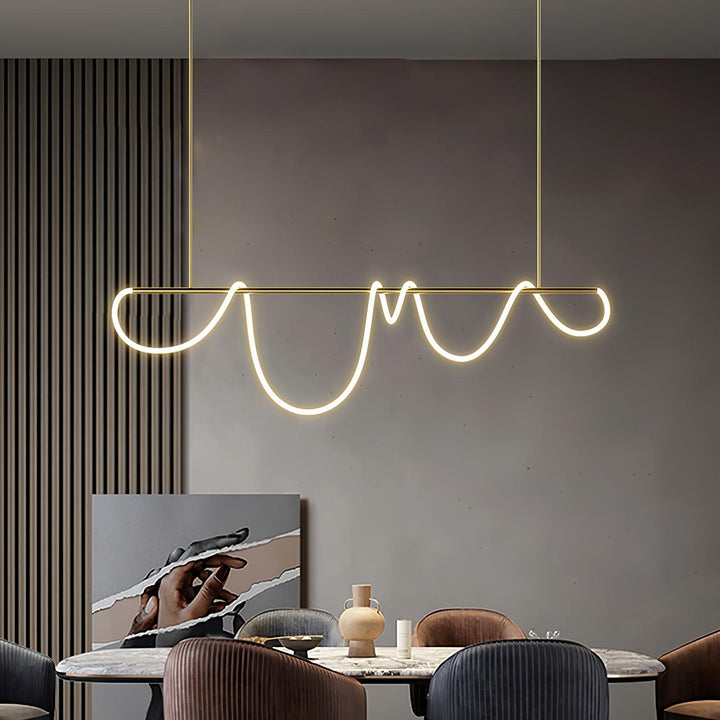 Flexible Linear Curve Chandelier - Vakkerlight