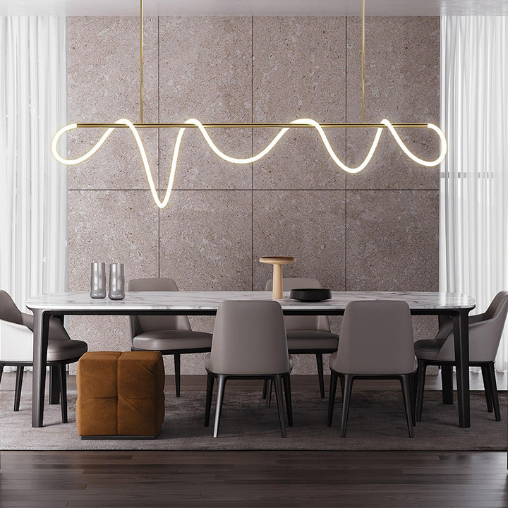 Flexible Linear Curve Chandelier - Vakkerlight