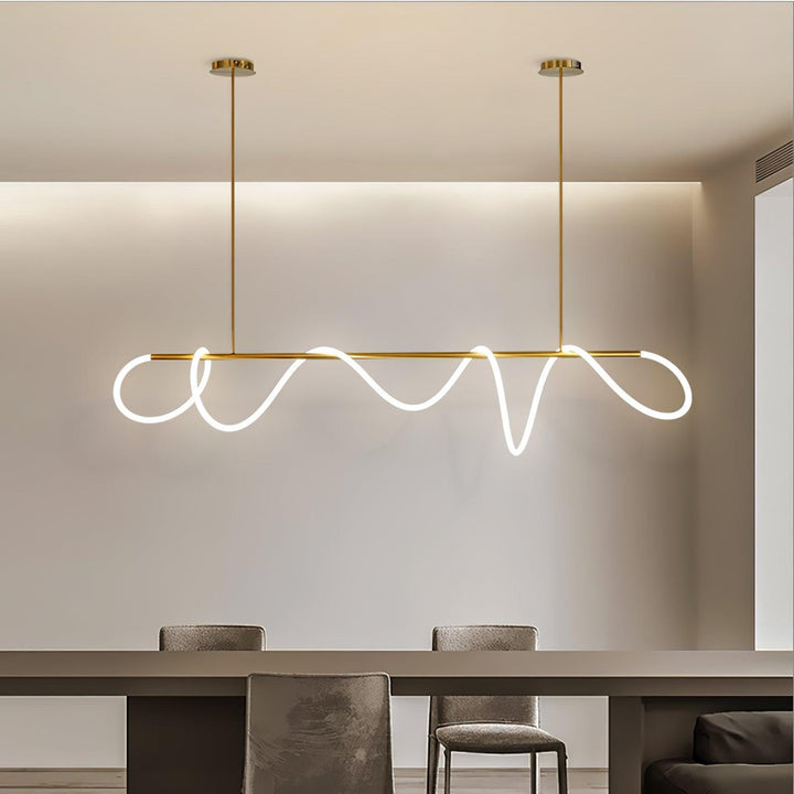 Flexible Linear Curve Chandelier - Vakkerlight