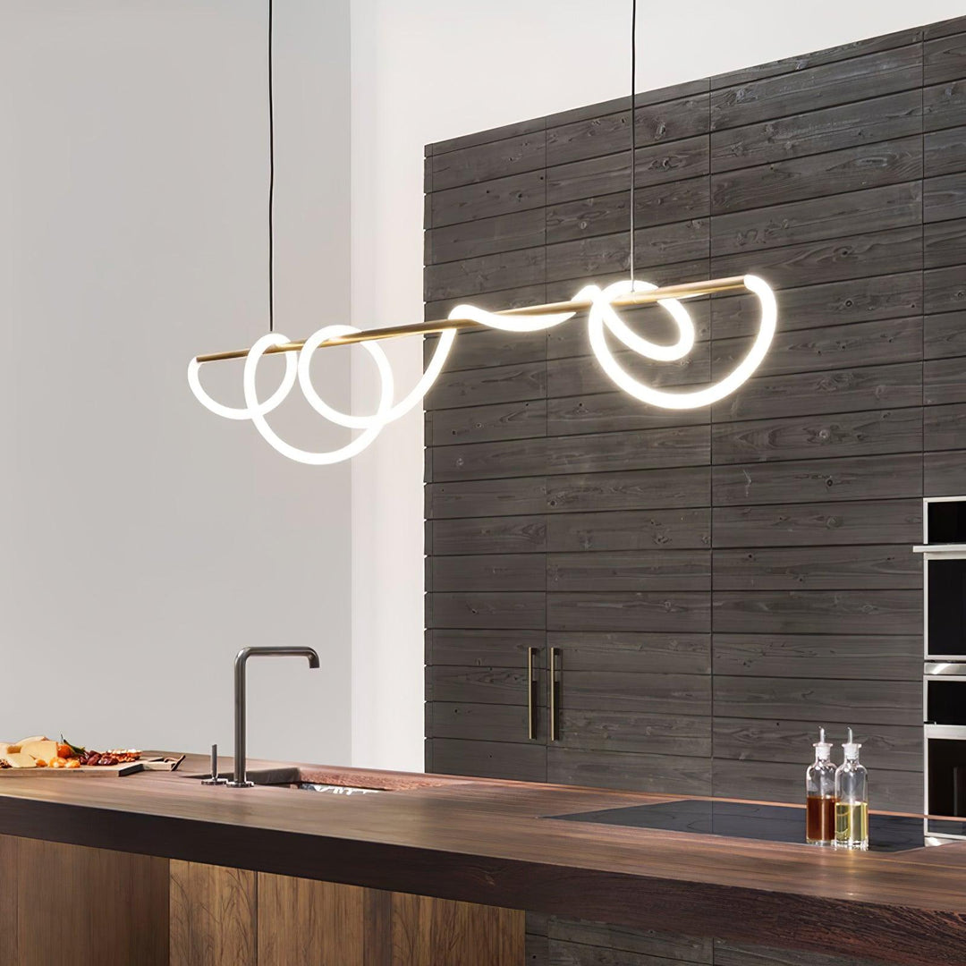 Flexible Linear Curve Chandelier - Vakkerlight