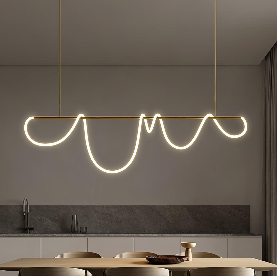 Flexible Linear Curve Chandelier - Vakkerlight