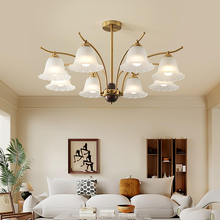 Flora Brass Chandelier - Vakkerlight