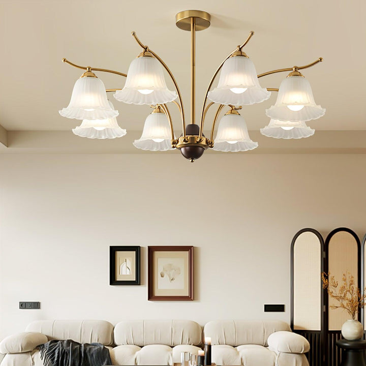 Flora Brass Chandelier - Vakkerlight