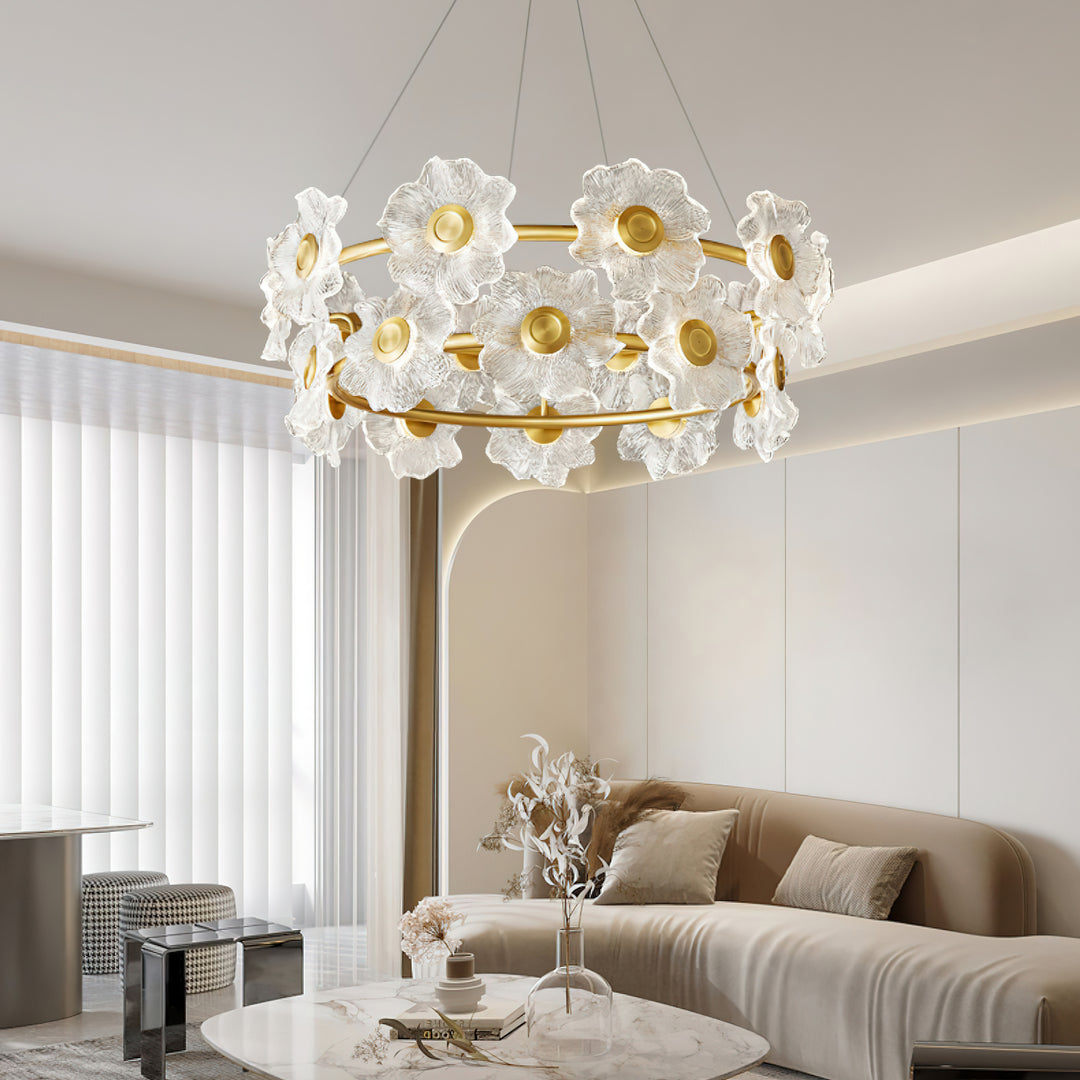 Flora Glass Chandelier