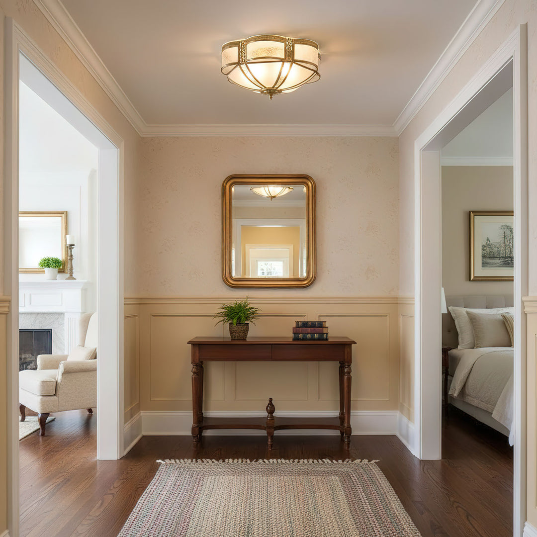 Floral Brass Ceiling Lamp - Vakkerlight