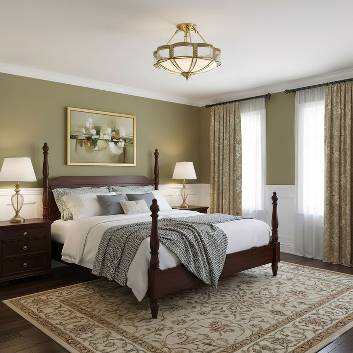 Floral Brass Ceiling Lamp - Vakkerlight