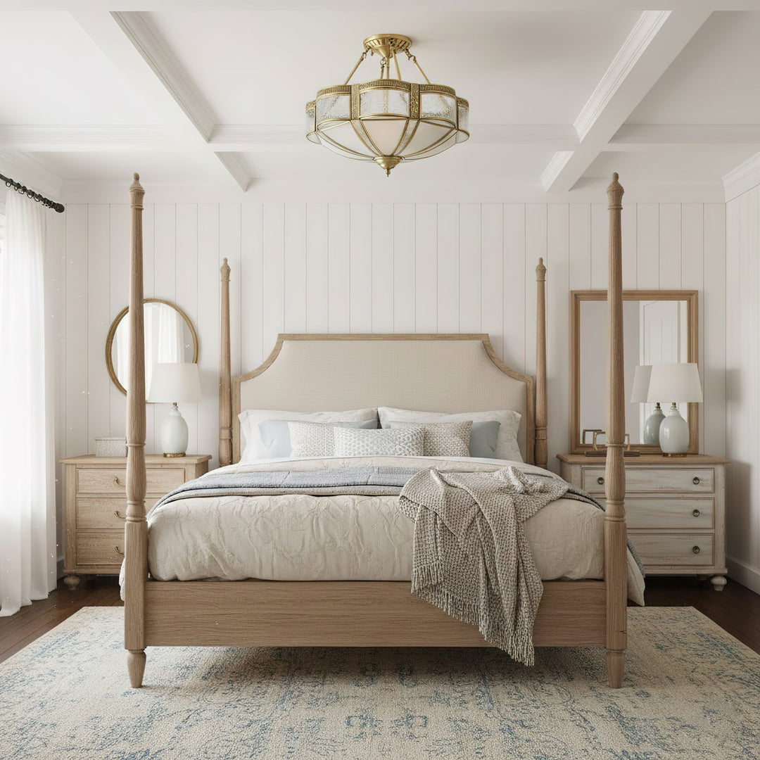 Floral Brass Ceiling Lamp - Vakkerlight